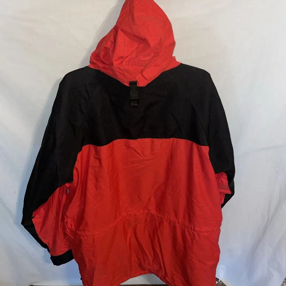 Stearns Men’s Weather Hoodie Coat Size 3XL Red Black Nylon Outdoors Rain Protect